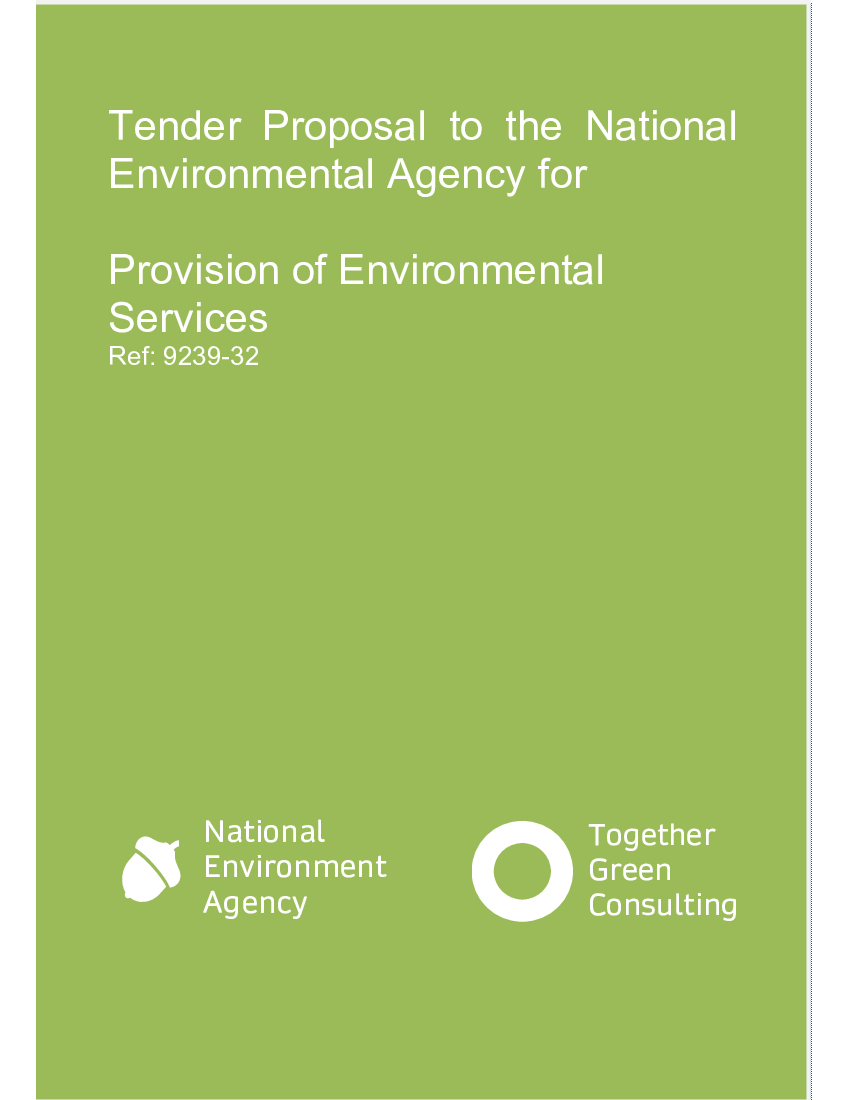 This is a partial preview of Environmental Consultancy & Services Tender/Proposal Example (30-page Word document). Full document is 30 pages. 