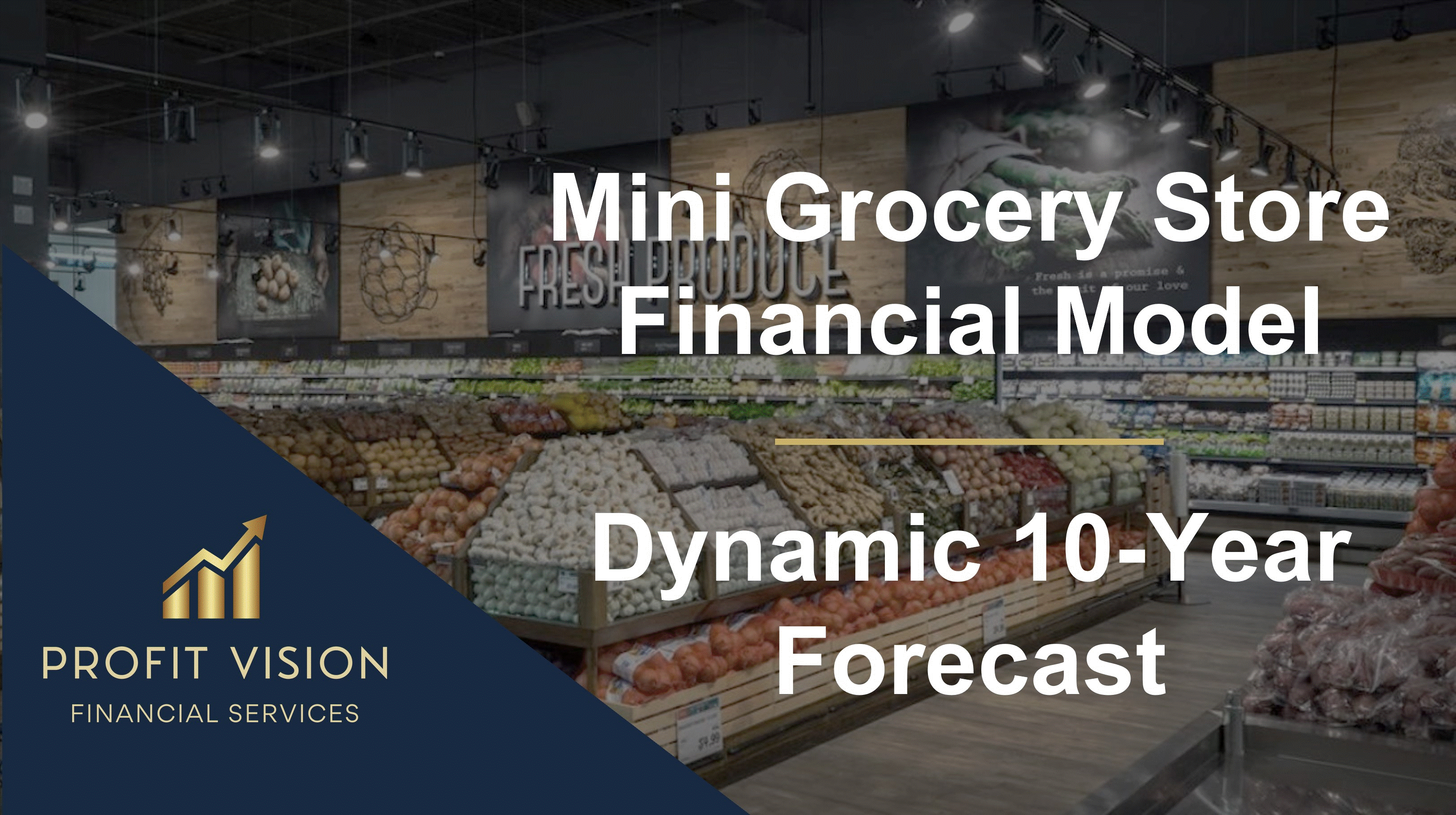 Mini Grocery Store - Dynamic 10 Year Financial Model (Excel template (XLSX)) Preview Image