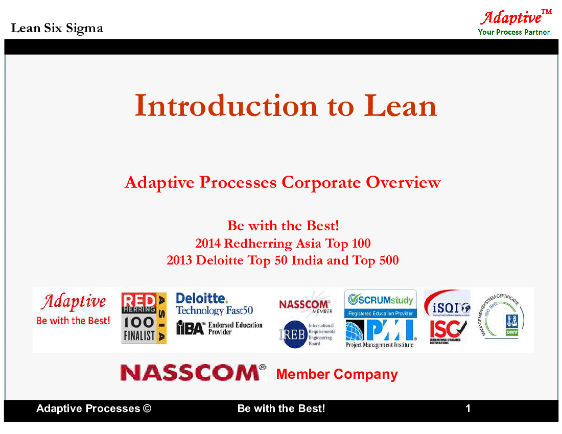 Lean Six Sigma (84-slide PPT PowerPoint presentation (PPTX)) Preview Image