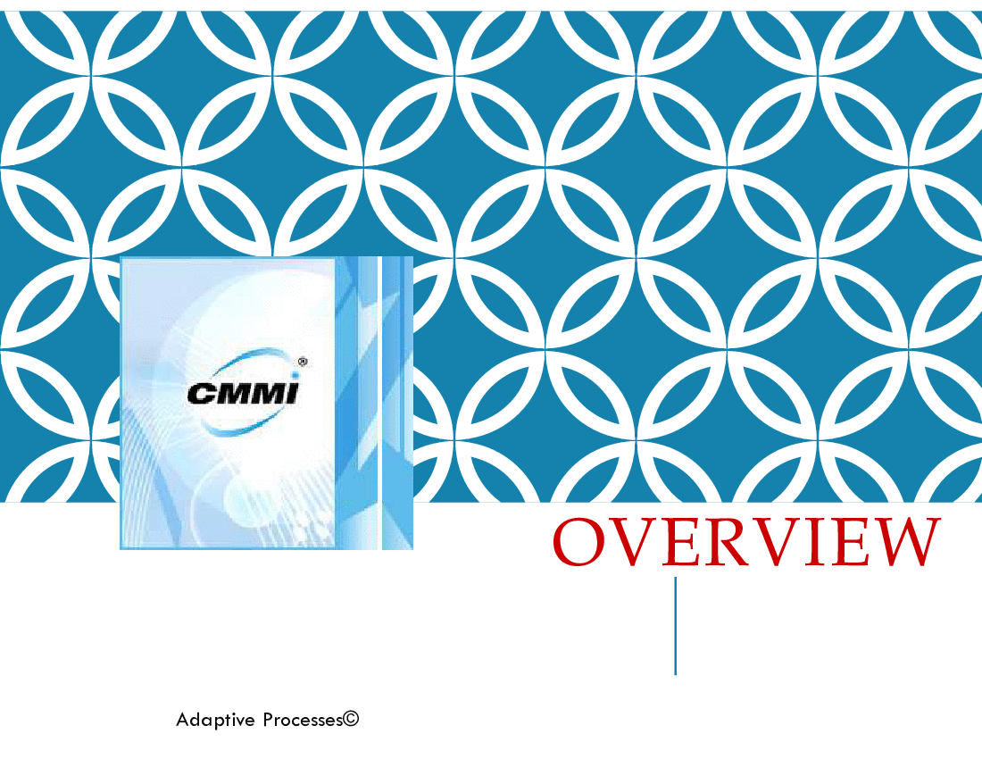 This is a partial preview of CMMI Overview (141-slide PowerPoint presentation (PPT)). Full document is 141 slides. 
