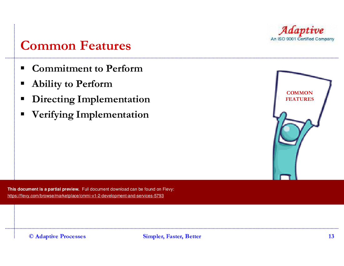 This is a partial preview of CMMI V1.2 Development and Services (86-slide PowerPoint presentation (PPT)). Full document is 86 slides. 