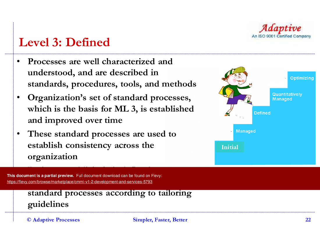 CMMI V1.2 Development and Services (86-slide PPT PowerPoint presentation (PPT)) Preview Image