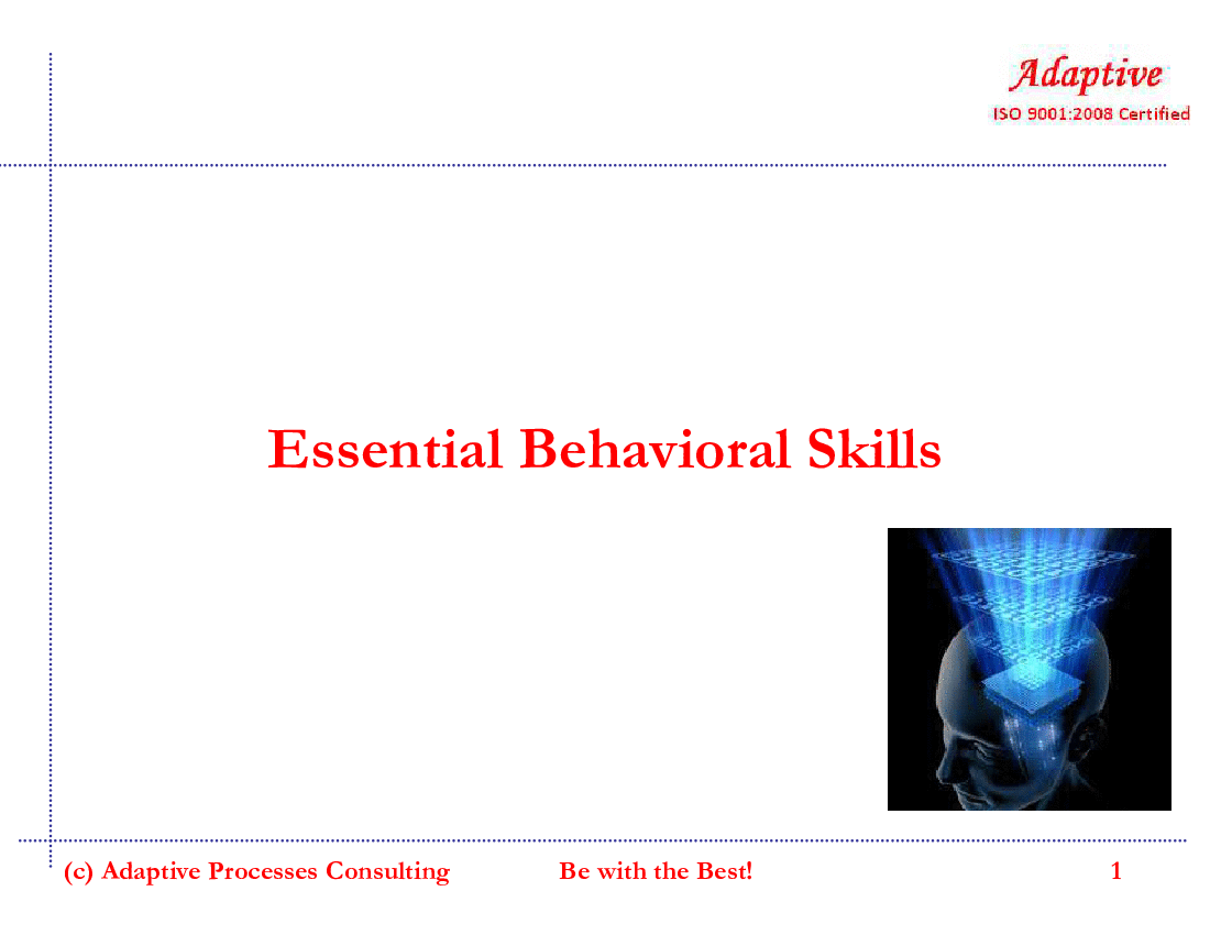 Behavioral Competency (13-slide PPT PowerPoint presentation (PPTX)) Preview Image