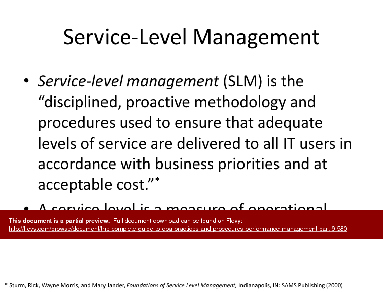 The Complete Guide to DBA Practices & Procedures - Performance Management - Part 9 (29-slide PPT PowerPoint presentation (PPTX)) Preview Image