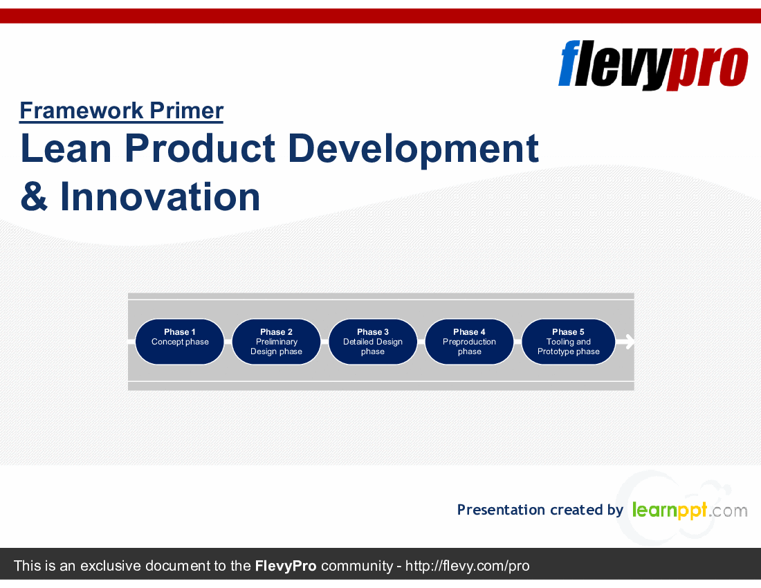 This is a partial preview of Lean Product Development & Innovation (27-slide PowerPoint presentation (PPTX)). Full document is 27 slides. 