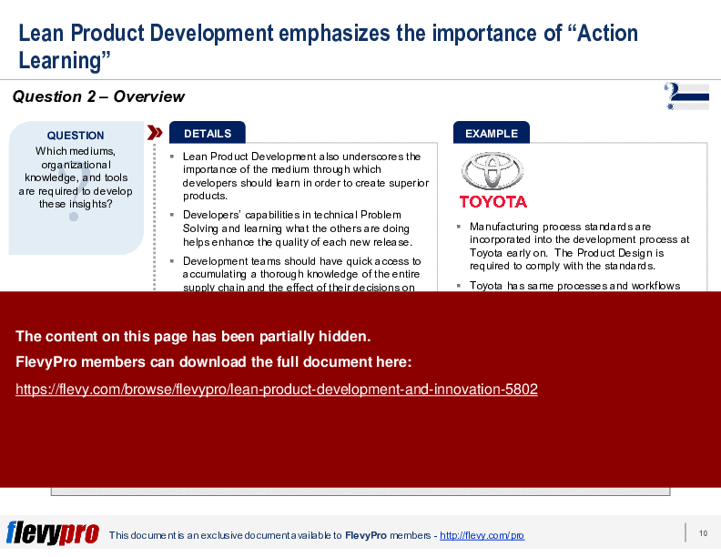 This is a partial preview of Lean Product Development & Innovation (27-slide PowerPoint presentation (PPTX)). Full document is 27 slides. 