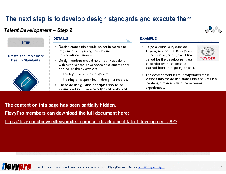 This is a partial preview of Lean Product Development: Talent Development (21-slide PowerPoint presentation (PPTX)). Full document is 21 slides. 