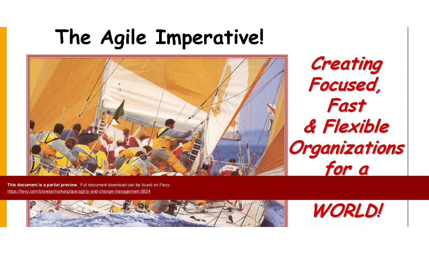 This is a partial preview of Agility and Change Management (83-slide PowerPoint presentation (PPTX)). Full document is 83 slides. 