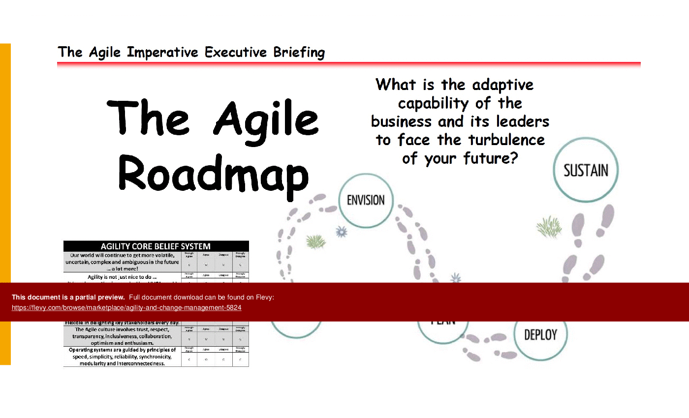This is a partial preview of Agility and Change Management (83-slide PowerPoint presentation (PPTX)). Full document is 83 slides. 