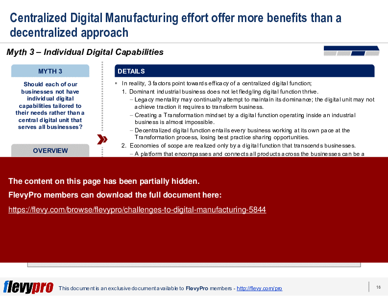 Challenges to Digital Manufacturing (26-slide PPT PowerPoint presentation (PPTX)) Preview Image