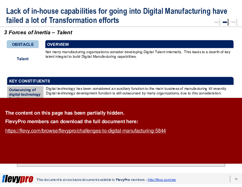 This is a partial preview of Challenges to Digital Manufacturing (26-slide PowerPoint presentation (PPTX)). Full document is 26 slides. 