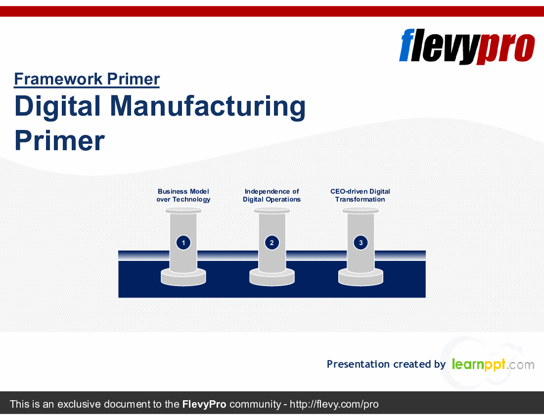 Digital Manufacturing Primer (27-slide PPT PowerPoint presentation (PPTX)) Preview Image