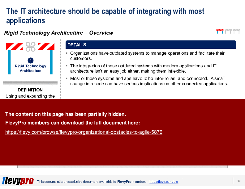 Organizational Obstacles to Agile (26-slide PPT PowerPoint presentation (PPTX)) Preview Image