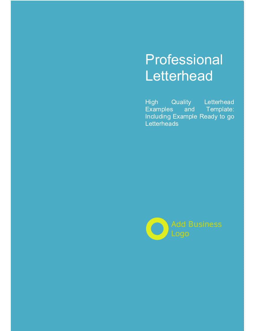 This is a partial preview of Letterheads - Professional Headed Letter Template (9-page Word document). Full document is 9 pages. 