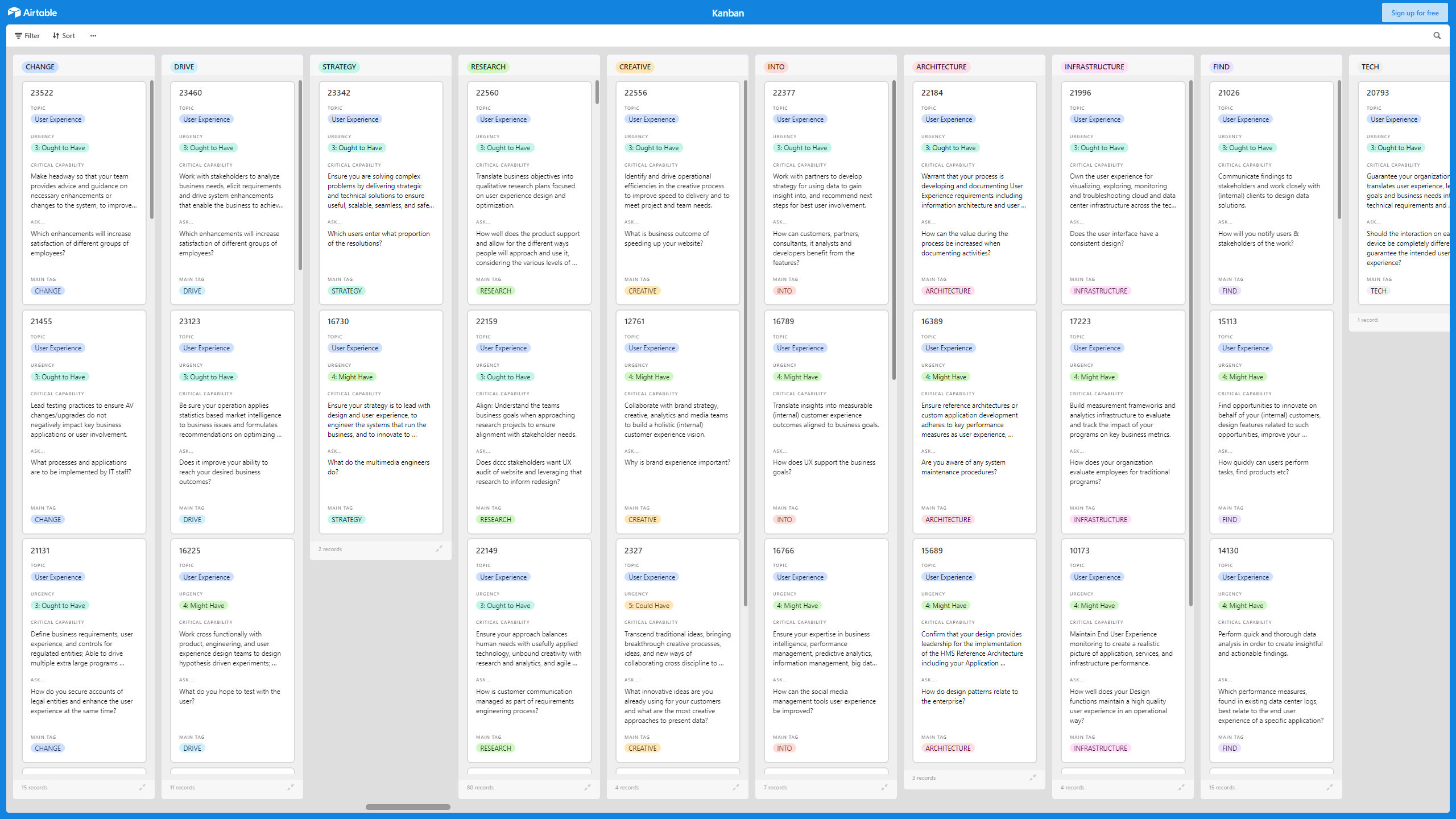 This is a partial preview of Kanban Board: User Experience (Excel workbook (XLSX)). 