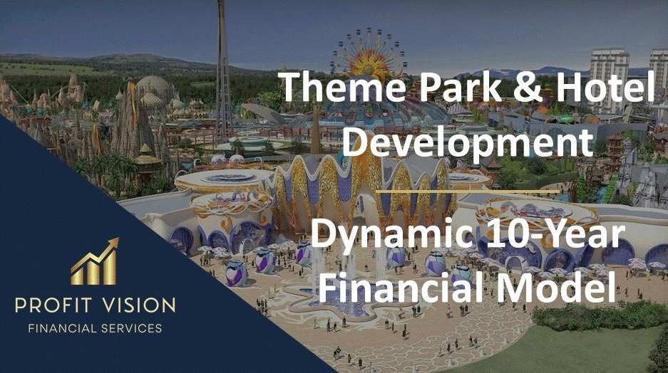 This is a partial preview of Theme Park & Hotel Financial Model (Excel workbook (XLSX)). 