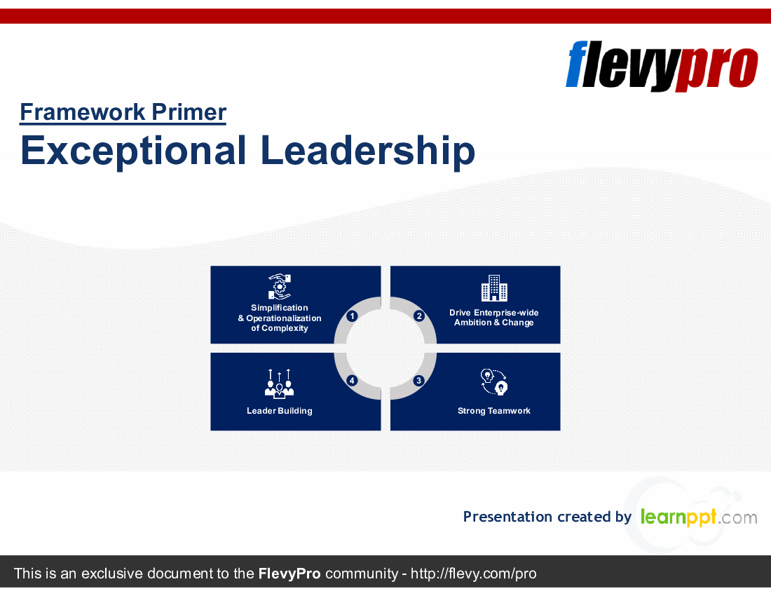This is a partial preview of Exceptional Leadership (21-slide PowerPoint presentation (PPTX)). Full document is 21 slides. 