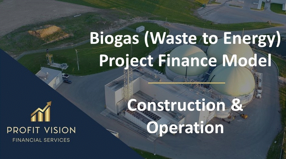 This is a partial preview of Biogas (Waste to Energy) - Project Finance Model (Excel workbook (XLSX)). 