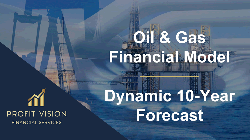 This is a partial preview of Oil & Gas Financial Model - Dynamic 10 Year Forecast (Excel workbook (XLSX)). 