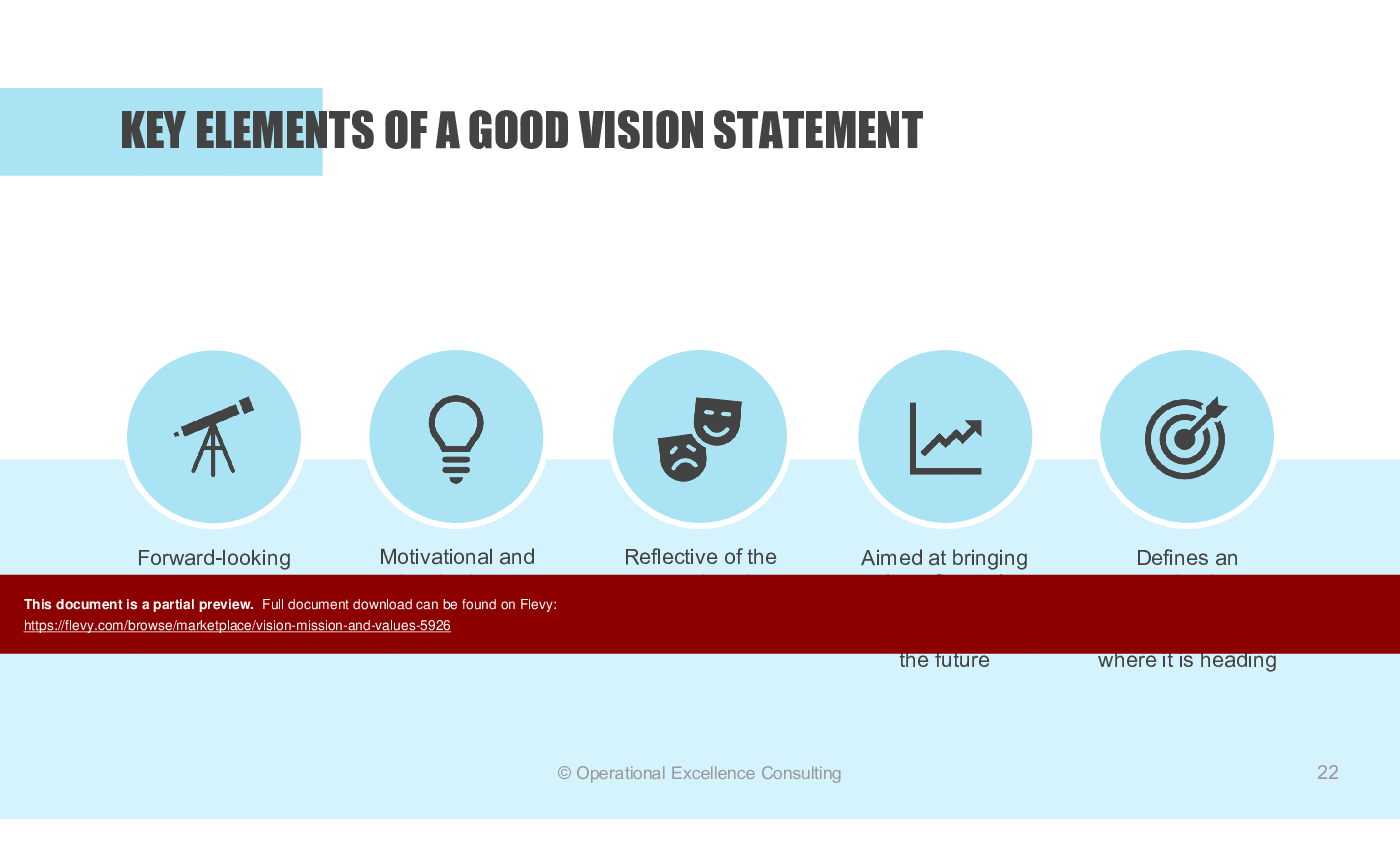Vision, Mission & Values (75-slide PowerPoint presentation (PPTX)) Preview Image