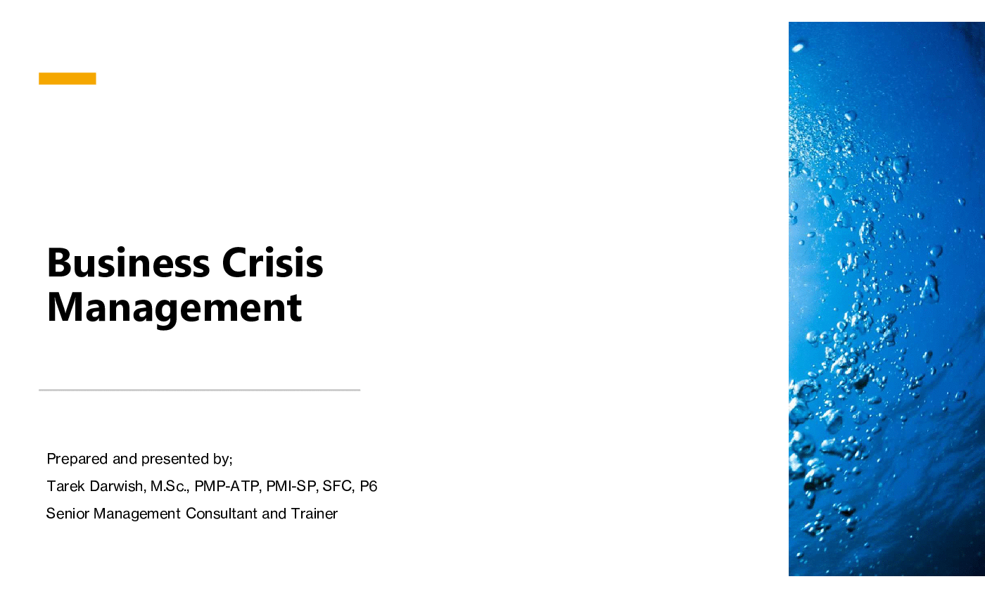 Business Crisis Management (48-slide PPT PowerPoint presentation (PPTX)) Preview Image