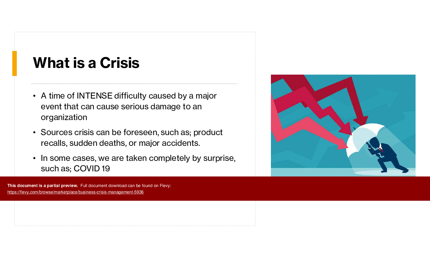 This is a partial preview of Business Crisis Management (48-slide PowerPoint presentation (PPTX)). Full document is 48 slides. 