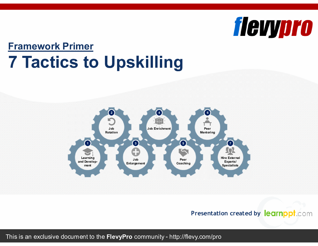 This is a partial preview of 7 Tactics to Upskilling (24-slide PowerPoint presentation (PPTX)). Full document is 24 slides. 