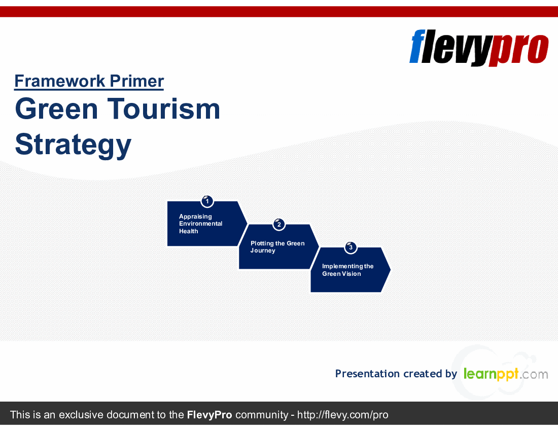 This is a partial preview of Green Tourism Strategy (22-slide PowerPoint presentation (PPTX)). Full document is 22 slides. 