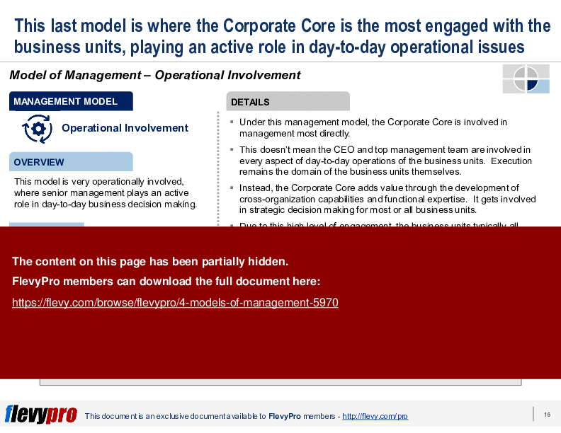 4 Models of Management (24-slide PPT PowerPoint presentation (PPTX)) Preview Image