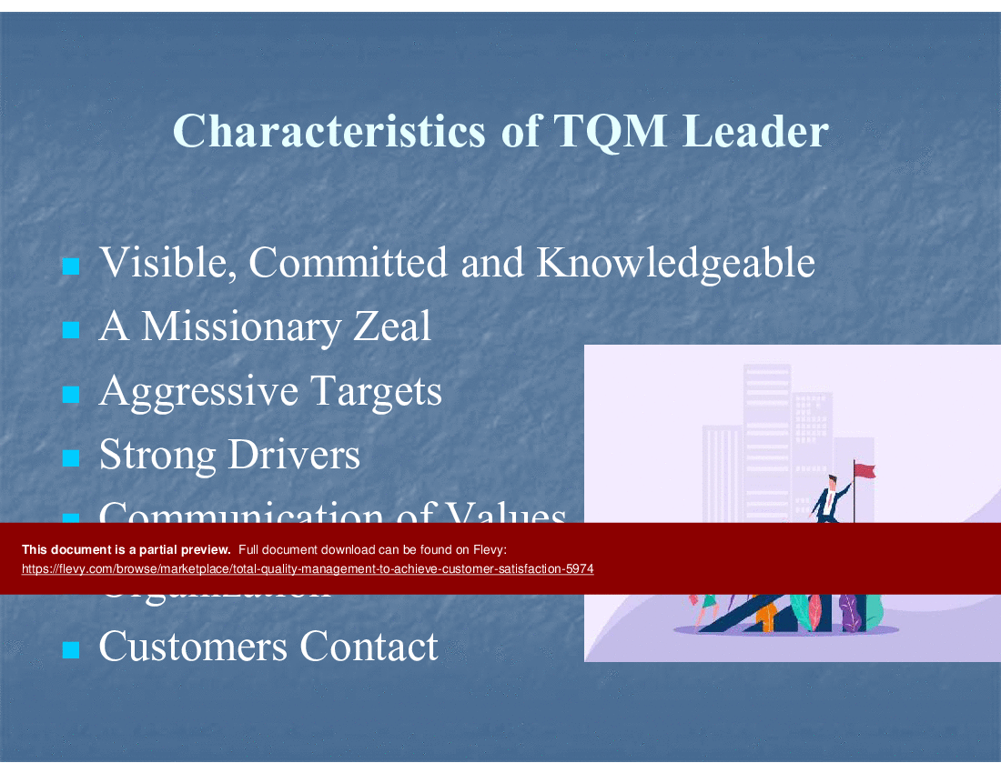 Total Quality Management to Achieve Customer Satisfaction (29-slide PPT PowerPoint presentation (PPT)) Preview Image