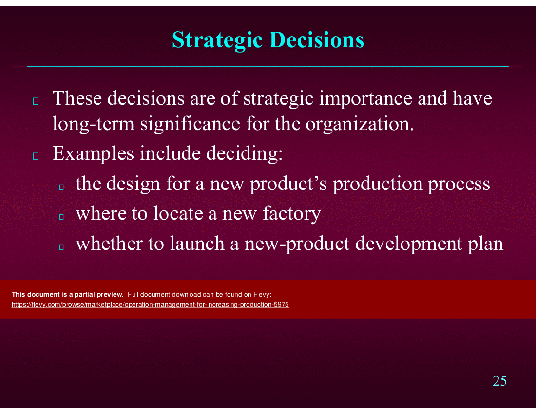Operation Management for Increasing Production (30-slide PPT PowerPoint presentation (PPTX)) Preview Image