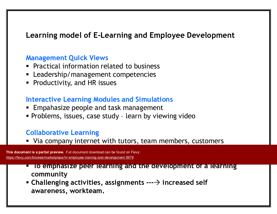 HR Employee Training & Development (24-slide PPT PowerPoint presentation (PPT)) Preview Image