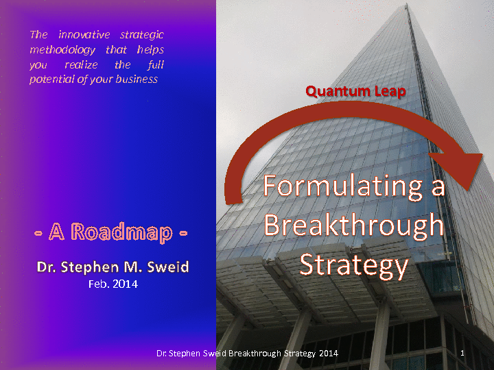 Formulating a Breakthrough Strategy