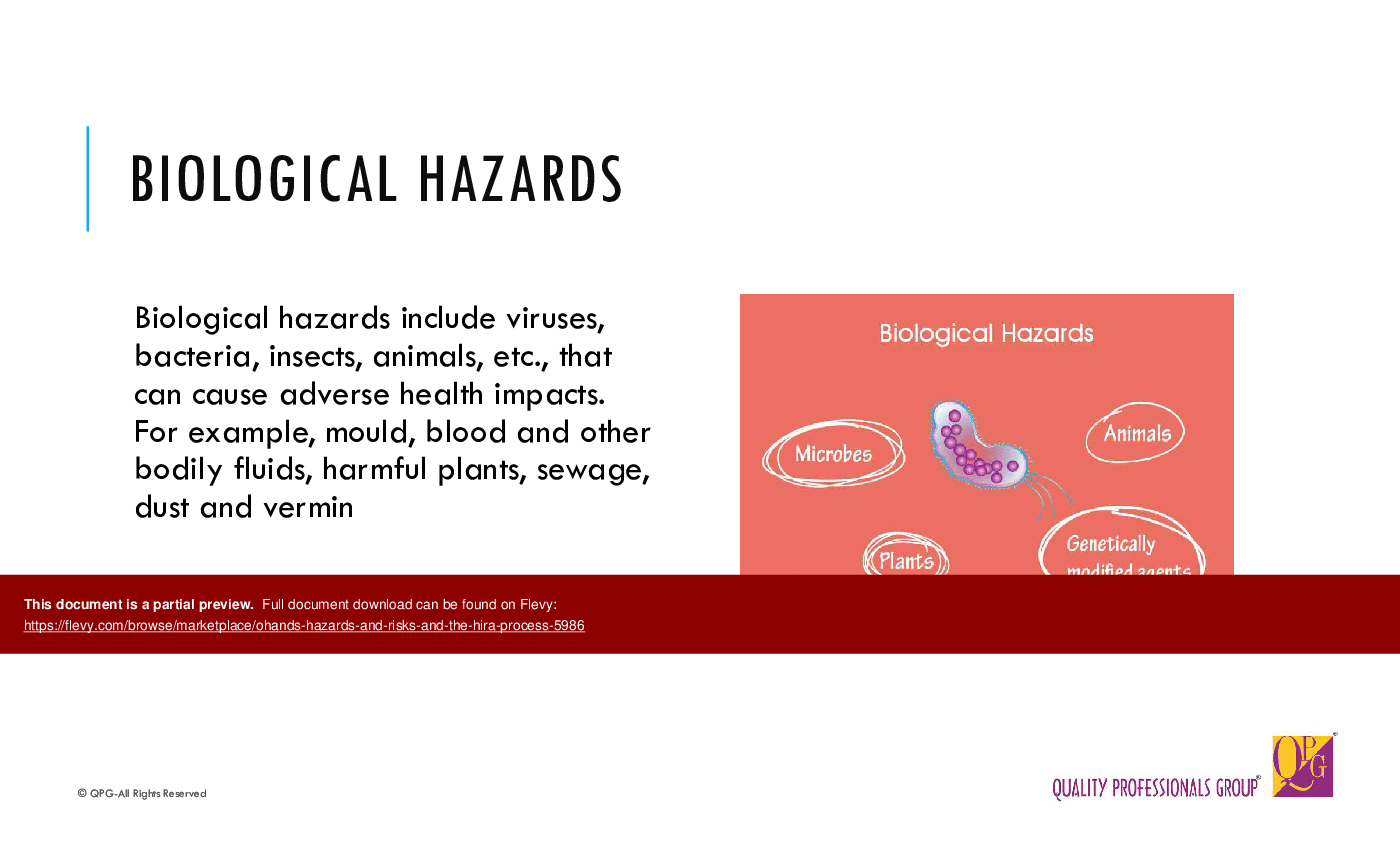 OH&S Hazards & Risks and the HIRA Process (80-slide PowerPoint presentation (PPTX)) Preview Image