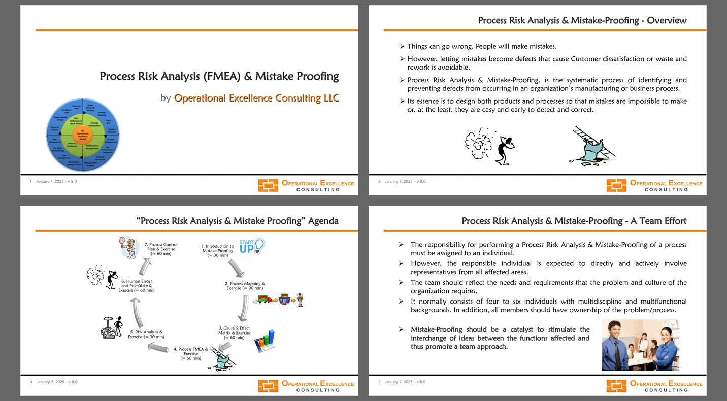 Lean Six Sigma - Process Risk Analysis (FMEA) (131-slide PPT PowerPoint presentation (PPTX)) Preview Image