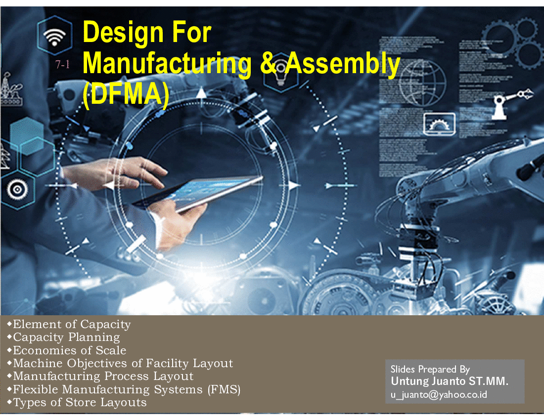 This is a partial preview of Manufacturing Process Design (53-slide PowerPoint presentation (PPT)). Full document is 53 slides. 