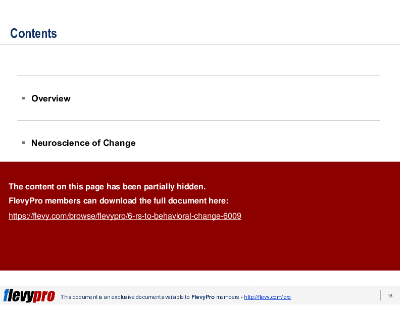 6 Rs to Behavioral Change (22-slide PPT PowerPoint presentation (PPTX)) Preview Image