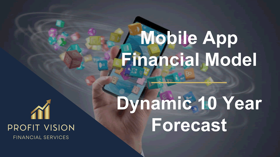 Mobile App Financial Model - Dynamic 10 Year Forecast (Excel template (XLSX)) Preview Image