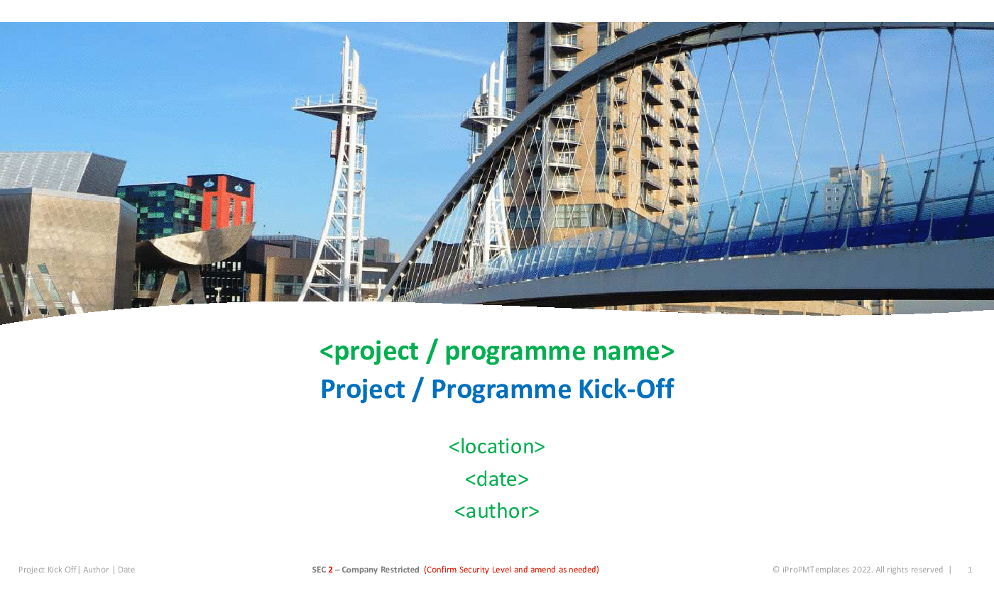 Project Programme Team Kick Off PowerPoint Editable Template (29-slide PPT PowerPoint presentation (PPTX)) Preview Image
