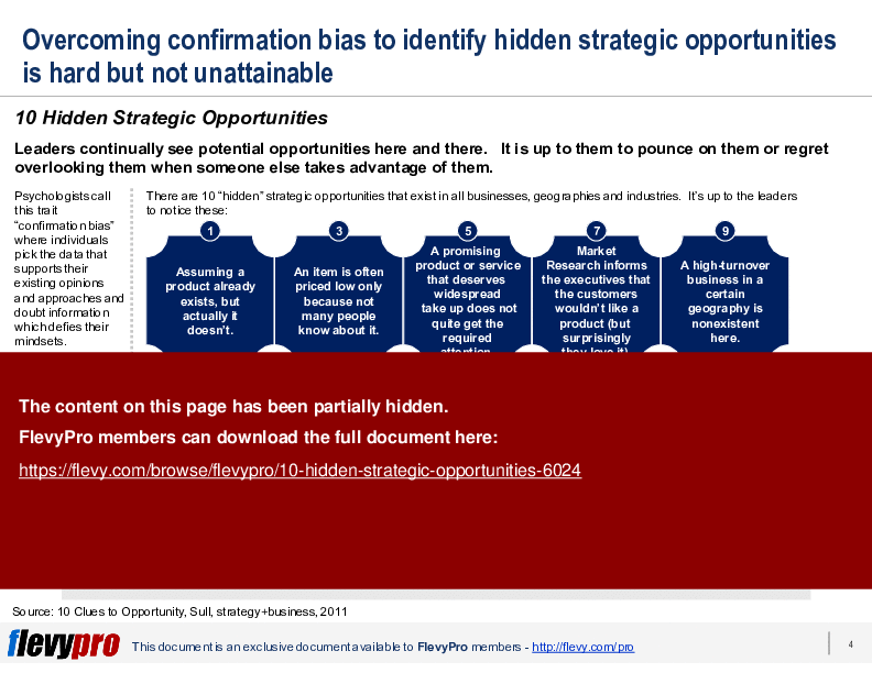 10 Hidden Strategic Opportunities (22-slide PPT PowerPoint presentation (PPTX)) Preview Image