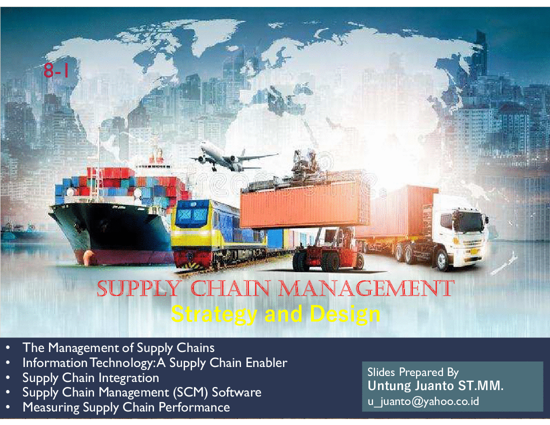 Supply Chain Management Strategy and Design (27-slide PPT PowerPoint presentation (PPT)) Preview Image