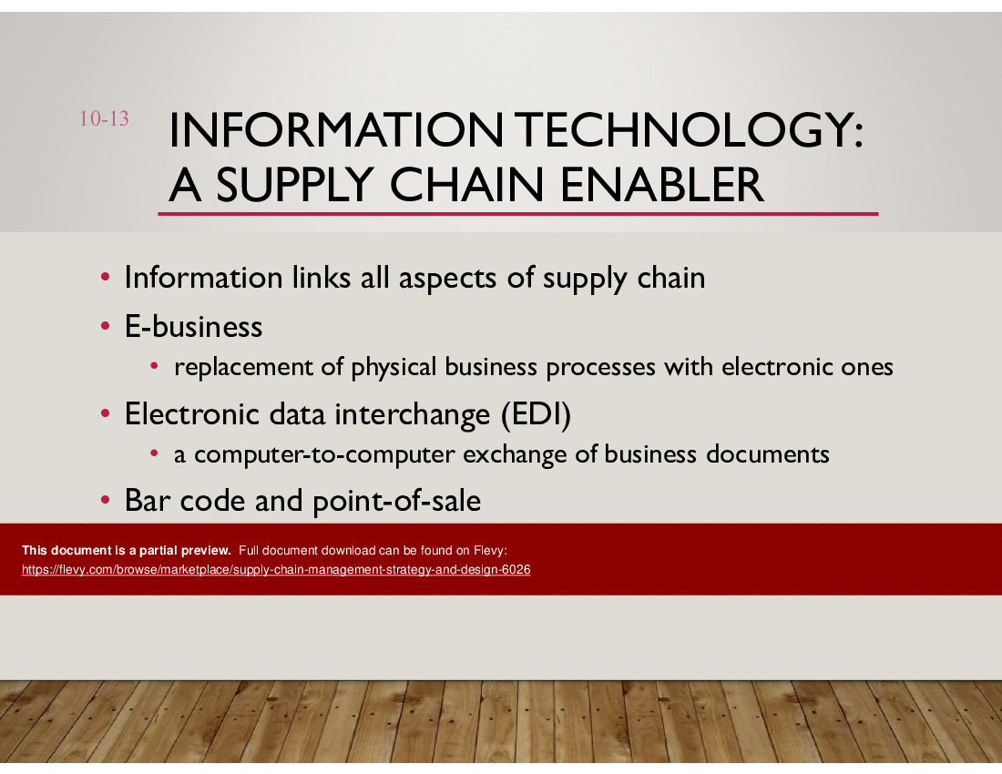 This is a partial preview of Supply Chain Management Strategy and Design (27-slide PowerPoint presentation (PPT)). Full document is 27 slides. 