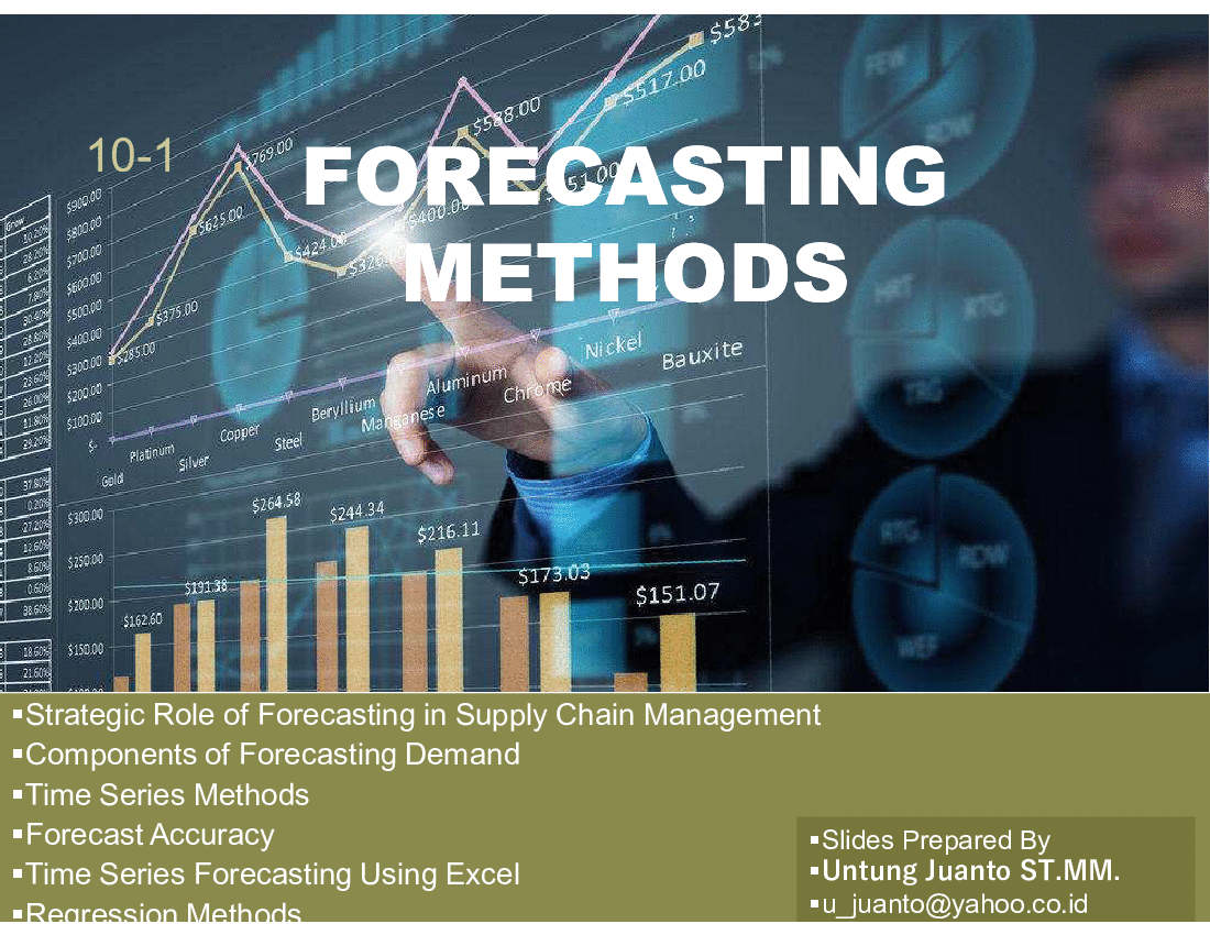 This is a partial preview of Forecasting Methods (58-slide PowerPoint presentation (PPT)). Full document is 58 slides. 