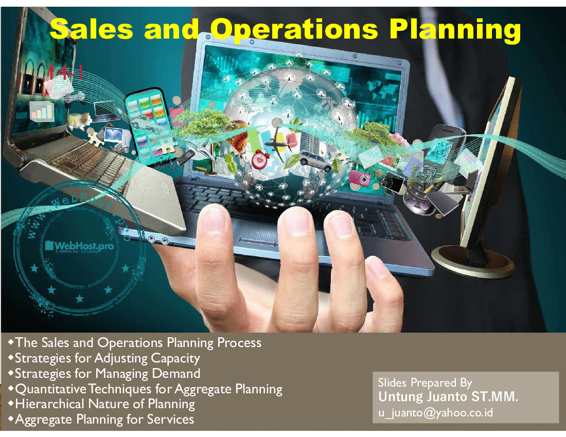 Sales and Operations Planning