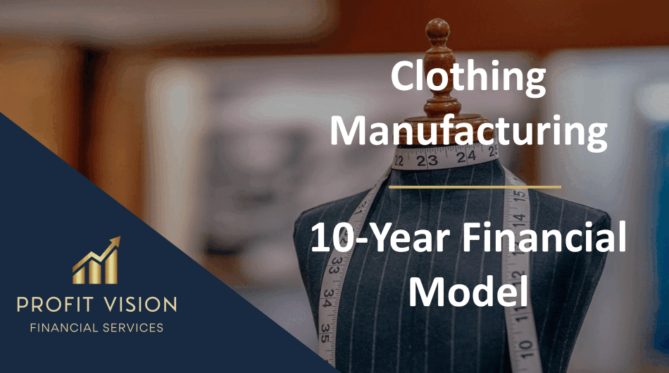 Clothing Manufacturing - Dynamic 10 Year Financial Model (Excel template (XLSX)) Preview Image