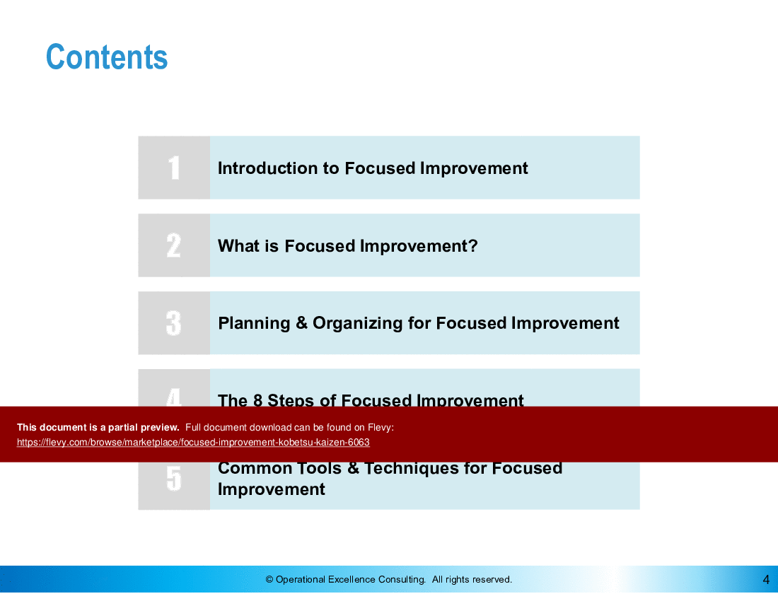 This is a partial preview of TPM: Focused Improvement (Kobetsu Kaizen) (152-slide PowerPoint presentation (PPTX)). Full document is 152 slides. 