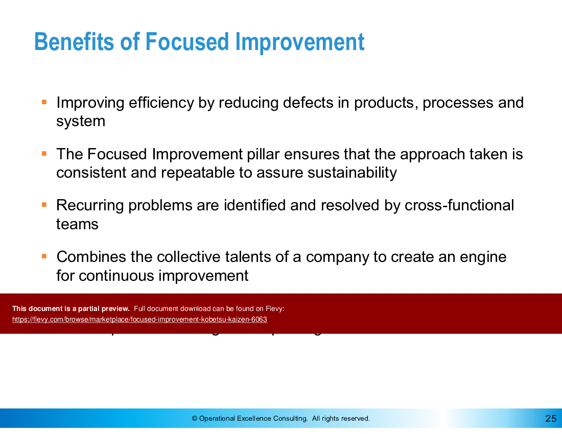 TPM: Focused Improvement (Kobetsu Kaizen) (152-slide PPT PowerPoint presentation (PPTX)) Preview Image