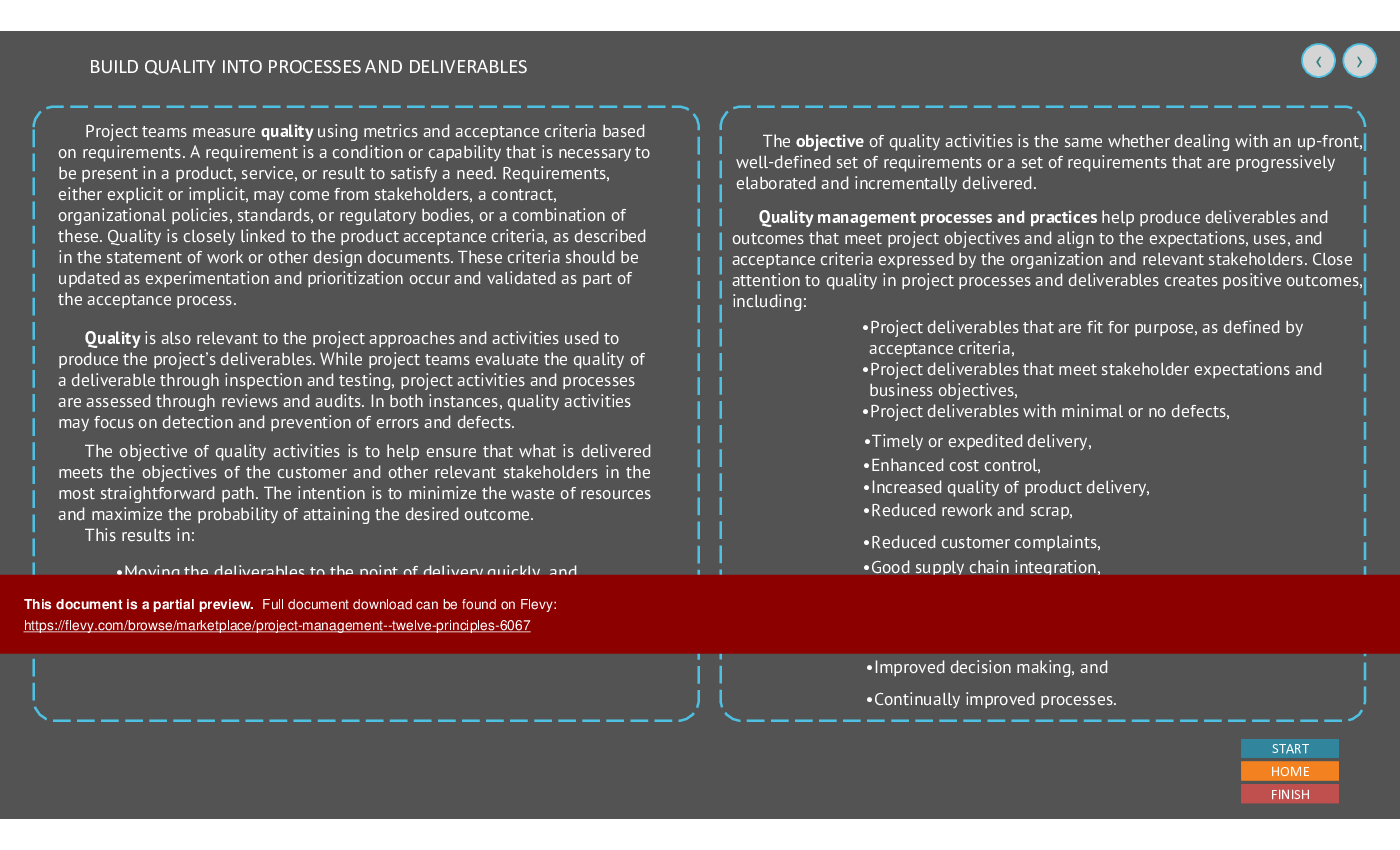 Project Management - Twelve Principles (39-slide PPT PowerPoint presentation (PPTX)) Preview Image