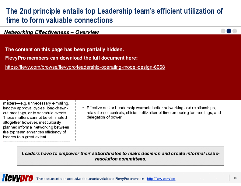 This is a partial preview of Leadership Operating Model Design (25-slide PowerPoint presentation (PPTX)). Full document is 25 slides. 