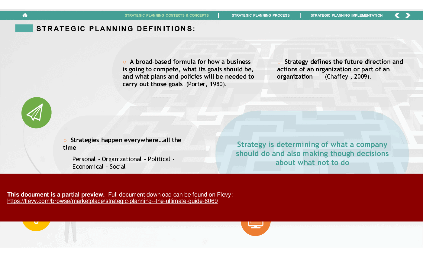 This is a partial preview of Strategic Planning - Time for a New Cycle (69-slide PowerPoint presentation (PPTX)). Full document is 69 slides. 